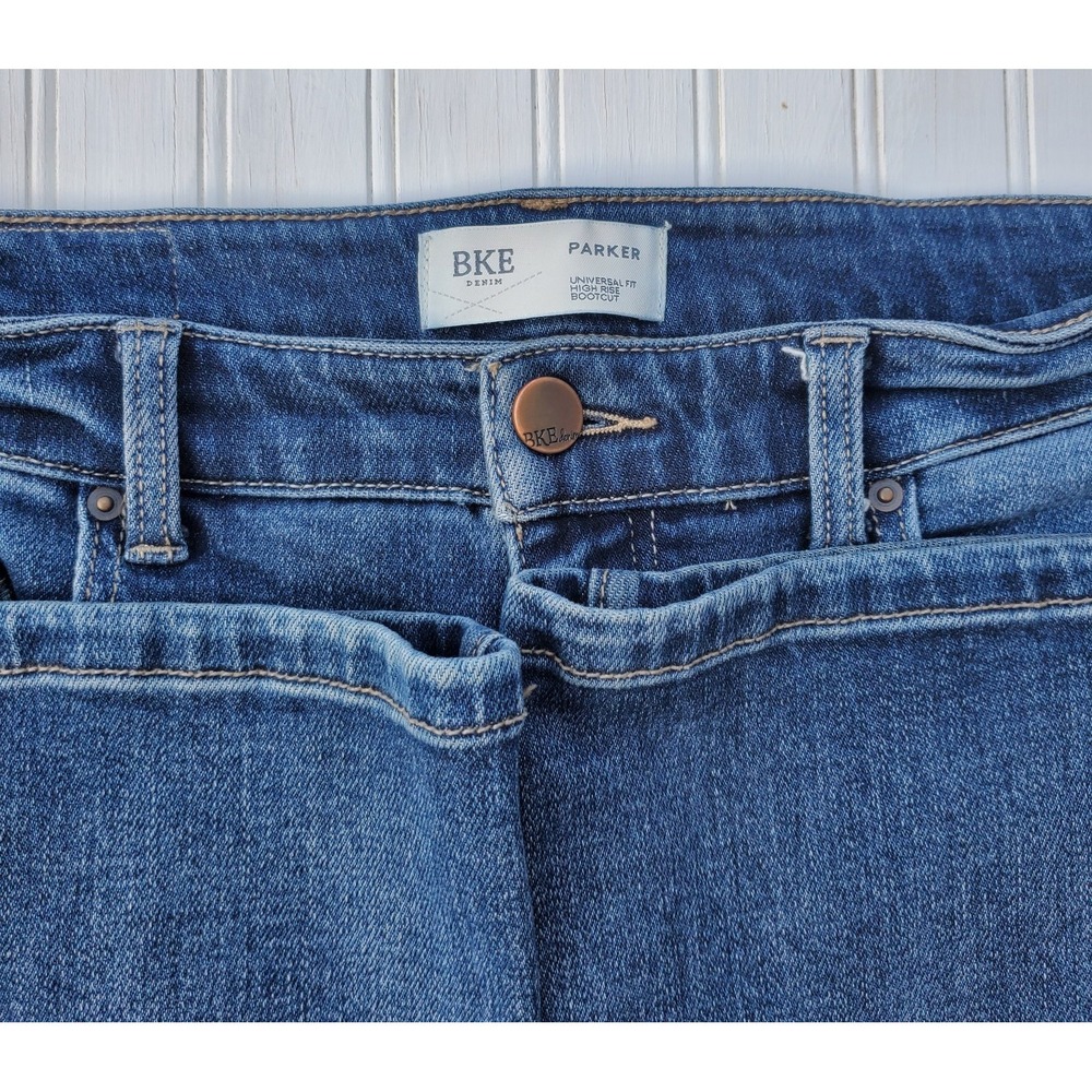 Buckle BKE Parker Mens Blue Jeans Boot Cut 30x32 Fits 32x32 Medium wash Stretch - Picture 3 of 12